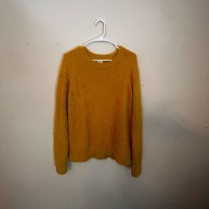 Mustard Yellow Fuzzy Sweater by A New Day size L